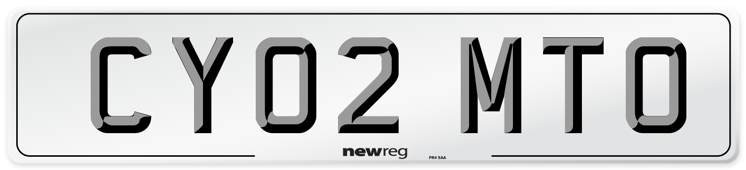 CY02 MTO Number Plate from New Reg